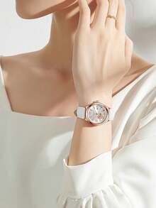 1 件装女士每日日历显示休闲百搭高端腕表，适合日常佩戴 - 均碼 - 查看 8