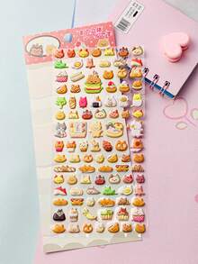 3D Embossed Crystal Stickers, Fruit Rabbit, Children's Handmade Educational DIY Decorative Materials Stickers, Spiral Notebook, Office & School Supplies - Multicolor - View 12