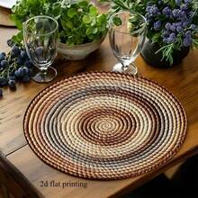 Ce chemin de table bohème chic séduit par son motif rustique couleur crème et s'intègre harmonieusement à tous les styles de décoration. La nappe en macramé crocheté, en polyester et ornée de pompons, est idéale pour les salles à manger, les chambres et les salons de style bohème. - 4 pièces - Voir 3