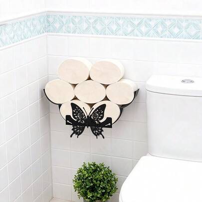 Butterfly Tissue Holder, DIY Decorative Hanging Accessory Suitable For Bathrooms, Kitchens, And Bedrooms. It's Extendable, Foldable, Making It A Practical Home Decor Item. A Creative Toilet Paper Storage Rack.