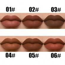 [6-Color Set] HERORANGE Velvet Lip Mousse - 2-In-1 Lip & Eye Tint, Low-Saturation Matte Nude Finish | Smooth & Long-Lasting, Non-Fading Color | Perfect For Stage & Festival Makeup | Affordable Gift Set For Teens" - Nhiều màu - Xem 2