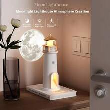 月球投影灯，模拟人眼视觉效果，灯塔投影，月光灯，USB充电夜灯，USB可充电照明灯，卧室床头灯，家居装饰，适用于客厅、卧室和天花板/墙壁装饰