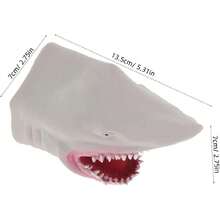 Marioneta De Mano De Tiburón De Plástico Suave para Niños Juguete Interactivo De Cuentacuentos Juego De Roles Educativo Gris 5.31 Pulgadas,40981497 - Multicolor - Ver 2