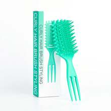 CANDY BRUSH 1支猪鬃毛发梳，适用于卷发、造型、湿发，男女通用，细齿梳，干湿两用，卷发造型梳，可塑造和造型长卷发/波浪发/受损发质，发梳，美发造型工具，护发产品及配件，沙龙，美容，旅行必备，返校季，旅行度假必备 - 彩色 - 查看 10