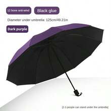 Mustarpicking Guarda-chuva de 125cm/49,2 pol. com 12 varetas, estrutura reforçada, à prova d'água e à prova de vento, guarda-chuva grande manual, disponível 24 horas, itens fofos - A - Visão 9