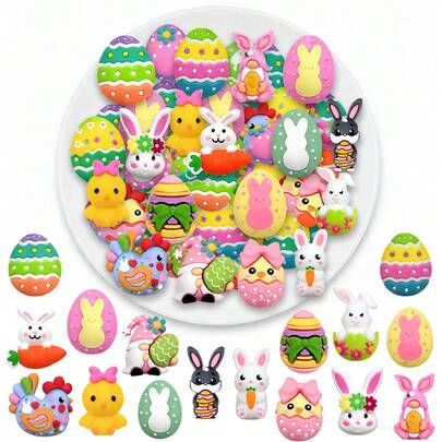 15/25pcs 3D Easter Silicone Beads, Eggs, Rabbits, Gnomes And Chicken Silicone Beads, Fashionable Design, Suitable For Jewelry Making, Perfect For DIY Bracelets, Beaded Pens, Holiday Decorations And Other Crafts, Ideal Choice For Beading Sets And Accessories, Great For Holiday Gifts, Birthday Gifts, Easter Gifts