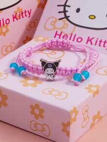 1 chiếc vòng tay đính hạt hình mèo dễ thương Sanrio, vòng tay đôi đa năng. - Một cỡ - Xem 7