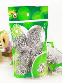 Stainless Steel Dish Scrubber - Reusable, Scratch-Resistant Kitchen And Bathroom Cleaning Ball - Ideal For Restaurants And Home Use, Stain Removal Cleaning Ball - 1pcs - View 1