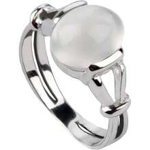 Anillo inspirado en la novela del vampiro de Princesa Bella Moonstone en tono plateado - 7 - Ver 3