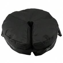 Sacos de arena redondos fijos para parasoles de patio - Negro - Ver 5
