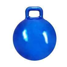 1pc 45cm Width Extra Large Bouncy Ball With Handle - Made Of Special Thick PVC Material, Suitable For Backyard Workout, Birthday Party, Family Interaction And Relaxation! Party Game, Fun Fitness Accessory, Giant Bouncy Ball, Reinforced Handle, Adult Bouncy Ball, Fitness Ball, Outdoor Leisure, Home Activity - Multicolor - View 4