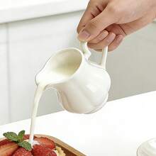 1pc 6.34oz Ceramic Pumpkin Shaped Milk Pitcher, 180ML Elegant White Coffee Pot, Sauce Dish For Steak, Tomato Sauce, Black Pepper Sauce, Milk Pot With Handle - Suitable For Restaurants, Cafes, Kitchens, Afternoon Tea - Microwave And Dishwasher - Ideal Housewarming Gift, Kitchen Decor Gift, Eid/Ramadan Gift - Multicolor - View 6