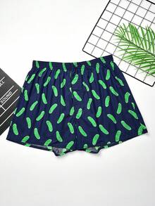 3pcs Men's Cotton Printed Classic Plaid Fashion Comfortable Aloe Vera Pants - Multicolor - View 3