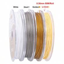 1/4 cuộn dây thép không gỉ 304 7 sợi màu vàng và bạc - Dây thủ công siêu mềm dẻo với độ dày siêu mỏng 0.3mm-0.6mm, độ bền chắc chắn để làm vòng cổ & vòng tay, các dự án DIY xâu hạt, dây dùng để làm trang sức, tạo vòng tay, thủ công không cần bảo dưỡng (1/4 cuộn) - dây - Xem 22