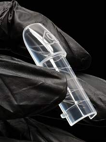 30Pcs/Bag Smart Nail French Tips Nail Form Traceless Acrylic Nail Art Sculpting Tool False Quick Extension Dual Form Nail Tips - Apricot - View 2