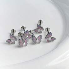 Titanium Steel Internally Threaded Lip Piercing, Elegant Niche Lip Stud - Heiress Minibus Lip Piercing - View 3