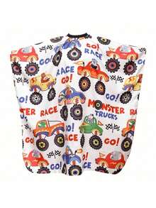 Adjustable Kids Haircut Cape, Cartoon Shawl, Suitable For Children Haircut, Colorful Haircutting Cloak - Multicolor - View 12