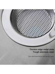 2Pcs Kitchen Sink Strainer Stainless Steel, Kitchen Sink Drain Strainer, Sink Strainers For Kitchen Sinks With Large Wide Rim 4.5" Diameter - Silver - View 5