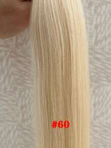 20pcs/Pack 2.5g/Pc Invisible Tape-In Human Hair Extensions, Natural Straight Hair Tape - Multicolor - View 8