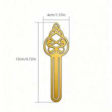 10pcs Modern Hollow Metal Bookmarks, Islamic Bookmarks, Bookmarks, Arabic Calligraphy Art, Metal Material - Multicolor - View 7