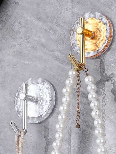 4pcs Adhesive Wall Hook Wall Mounted Towel Rack Acrylic Adhesive Hook Multipurpose Hanger For Towel Clothes Coat Key Bathroom Accessories Home Decor Bathroom Accessories Bathroom Tools