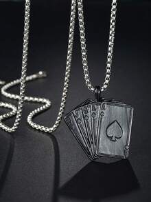 1件 时尚扑克牌吊坠项链 - 撲克牌 - 查看 4