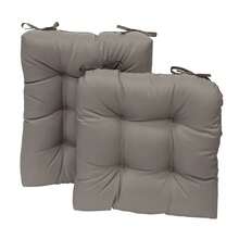 Outdoor Indoor Waterproof Seat Chair Outdoor & Indoor Waterproof Seat Chair Cushions With Ties Chair Back Cushion Recliner Seat Mat Outdoor Dining Chair Cushion For Patio Cushion Furniture - 淺灰色 - 查看 3