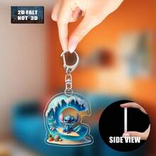 这款2D立体史迪奇冲浪亚克力钥匙扣，包含26个字母和一个史迪奇冲浪图案。男女皆宜，可爱小巧，可用作包包挂饰、车钥匙链或家居装饰。是生日、圣诞节、新年（情人节礼物、包包配件、车钥匙链）、斋月礼物的理想之选。2D平面设计。 - 彩色 - 查看 8