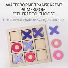 1个2026木制井字棋三子棋盘，互动桌面游戏，送给男孩、女孩、家人、朋友的完美礼物，生日、派对皆宜 - 彩色 - 查看 9