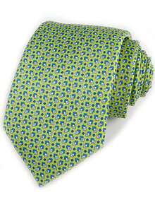 Exclusive Design Luxury Men's Digital Print Tie - Navy Blue With White And Beige Geometric Pattern, Super Fine Fiber, Woven Texture, Suitable For Thanksgiving, Father's Day And Campus Events - Multicolor - View 33