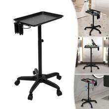 Aluminum Instrument Salon Tray Tattoo Rolling Station Salon Trolley Adjustable - A - View 9