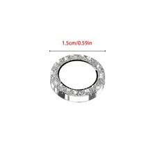 3pcs Camera Lens Protector Film Compatible With IPhone 11/12/13/14/15/16/17, Glitter, Single Metal Glitter 9H Hardness Anti-Scratch Protective Film, Fashion Accessory, Compatible With Phone Cases (Silver Glitter) - Holiday Gift, Valentine's Day Gift (Festival Phone Accessories) - Multicolor - View 2