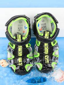 Sandal Air Anak-Anak dengan Ujung Tertutup, Sandal Olahraga Luar Ruangan Ringan untuk Anak Laki-Laki dan Perempuan, Musim Semi/Panas - Hijau - View 4