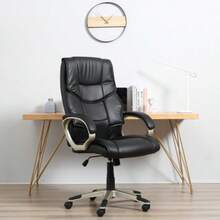 Ergonomic Office Chair, Height Adjustable From 114 To 124 Cm, With Rocking Function. - Black - View 2