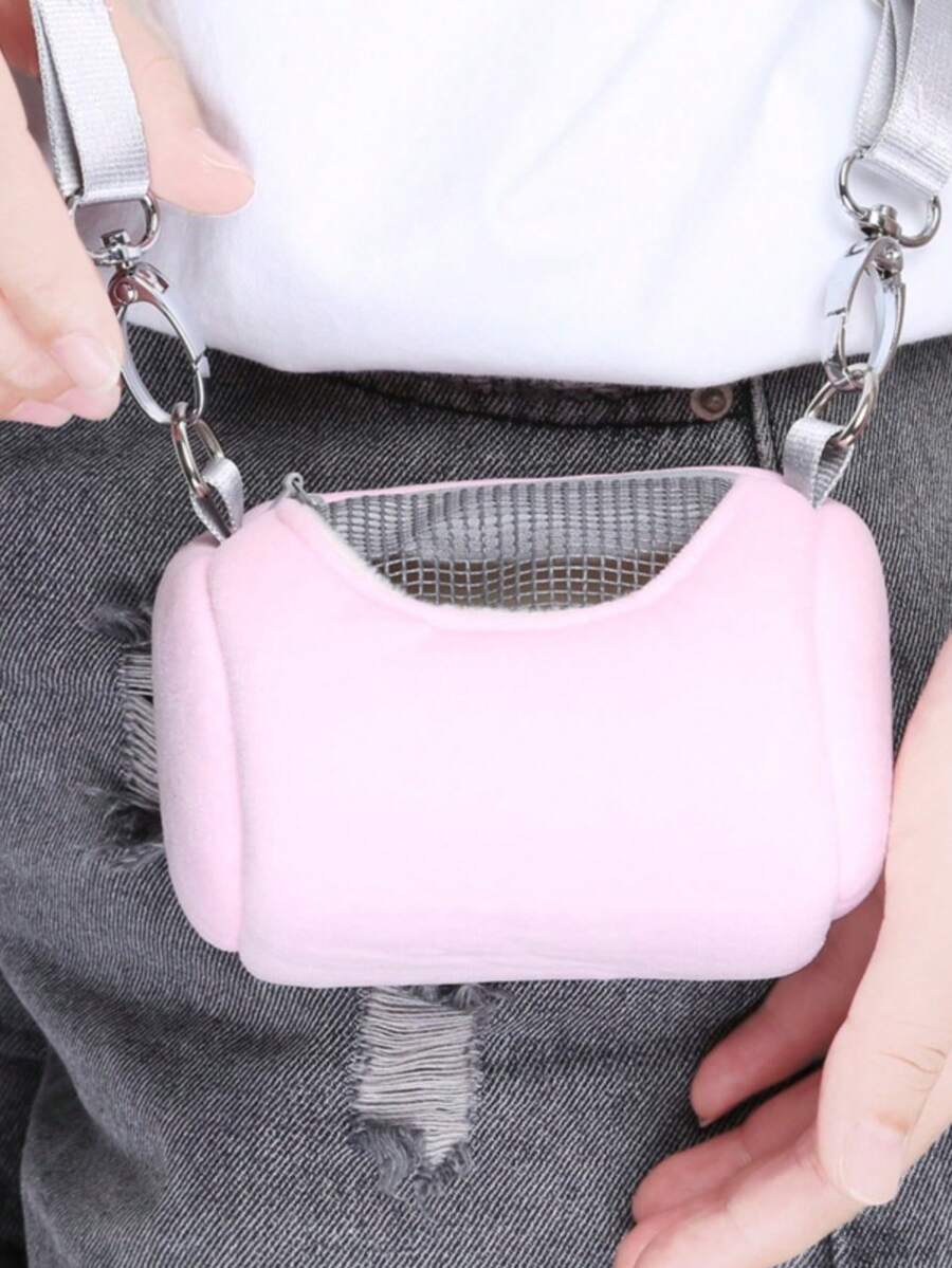 1 pezzo Mini zaino da viaggio per criceti, design con cerniera, materiale in poliestere, adatto per criceti e altri piccoli animali domestici, forniture per animali domestici, accessori per piccoli animali domestici, trasportino portatile per animali domestici - Multicolore - Visualizzare 1