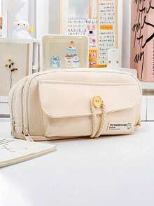 1pc Large Capacity Pencil Case, Multifunctional Student Pencil Box, Portable Big Pen Bag, Storage Box, Stationery Gift, Back To S, First Day Of School - 彩色 - 查看 23