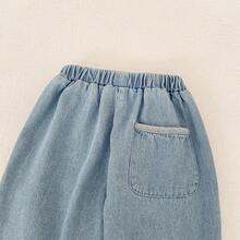 Baby Jeans Pants, Cute Unisex Infant Denim Trousers, Versatile Casual Long Pants, Fashion Carrot Pants, Suitable For Spring And Autumn - Light Wash - View 8