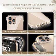 Estilo elegante y protección integral + Funda de teléfono transparente 3D y Anti-Caída Patrón Explosión Colorida Estilo Artístico a prueba de caídas de lujo con textura grabada de leopardo + antideslizante y resistente a rayones + uso diario/cafetería/ocio + jóvenes y profesionales modernos,compatible con SamsungA56 5G/A55/S25 Ultra/13/15/11/ 17/17ProMax/16ProMax/15/14Pro/12/ 16 Plus,,Es un gran regalo para familiares, amigos, novios, novias - Transparente - Ver 4