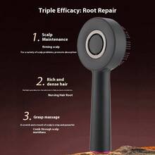 Electric Scalp Massage Comb, 630nm Red Light Hair Care Comb, Three Modes Available, 6ML Large-Capacity Liquid Guide Tank, Type-C Charging - Gray-1pc - View 5