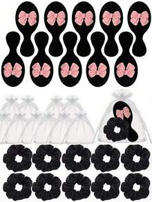 2/3/6/15/30pcs Spa Sleepover Party Supplies, Hair Washing Styling Comb, Bow Decor Hair Brush, Satin Hair Scrunchies, Organza Gift Bags, Suitable For Bachelorette Slumber Party, Wedding Bridesmaid Gifts, Proposal Favors, Theme Party Souvenirs - Multicolor - View 12