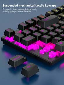 LIMEIDE RAIKU K87 Wired Keyboard | 87-Key Gaming Competitive Computer Office Mechanical Keyboard, USB, RGB Backlit, Suitable For Laptop/Desktop - Multicolor - View 5