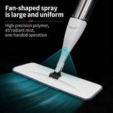 A Household Mop With A Spray Function, Featuring Three Replaceable Cleaning Cloths And 360-Degree Flexible Cleaning - Suitable For Living Rooms, Bedrooms, Kitchens, And Bathrooms - One mop + three mop cloths - 查看 8