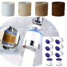 2 Filtros + 8 Cartuchos de Filtro: Filtro de Torneira com Desempenho de Filtração Consistente e Duradouro. Ele Efetivamente Retém Impurezas Suspensas na Água, Estende a Vida Útil dos Aeradores de Torneira e Evita Entupimentos Causados por Impurezas que de Outra Forma Prejudicariam o Fluxo de Água. - A - Visão 8
