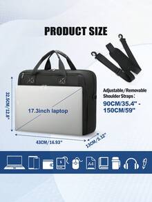 NEWHEY 15.6英寸笔记本电脑包，公文包，防水电脑包，单肩斜挎包，男士商务/办公/工作包 - 彩色 - 查看 6