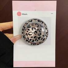 1 chiếc giá đỡ điện thoại từ tính Magsafe hình quả cầu pha lê in họa tiết da báo, có thể kéo dài và gập lại, kèm túi khí chắc chắn. - Nhiều màu - Xem 6