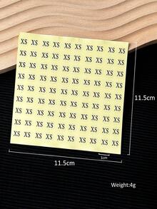 90张/张 防水指甲尺寸数字标签贴纸，指甲板尺寸贴纸，手工指甲尺寸贴纸，字母贴纸，指甲测量工具贴纸 - 彩色 - 查看 7