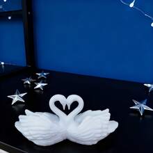 Realistic White Swan Ornament| Wedding, Car Dashboard, Bonsai, Indoor And Outdoor Home Decor, Halloween,, Valentine'S Day Gifts, Souvenirs, Item - 白色 - 查看 1