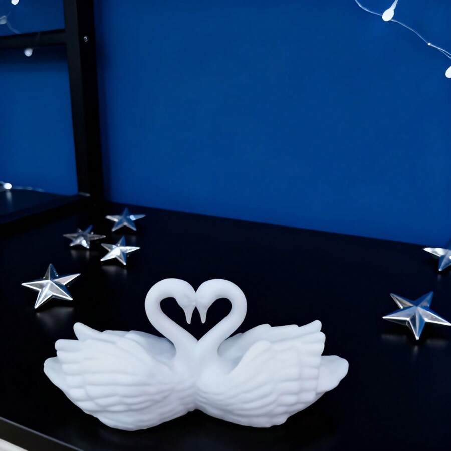 Realistic White Swan Ornament| Wedding, Car Dashboard, Bonsai, Indoor And Outdoor Home Decor, Halloween,, Valentine'S Day Gifts, Souvenirs, Item - 白色 - 查看 1