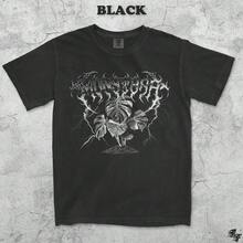 Camiseta de Planta Monstera de Metal Negro, Estilo de Banda Deathcore, Camiseta Gráfica Botánica, Regalo de Papá de Planta Gótica, Hoja Grunge Vintage, Camiseta Unisex para Adultos - Blanco y negro(no personalizable) - Ver 9