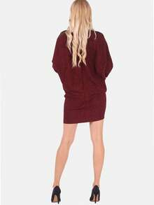 Women Midi Dresses - Red - View 3